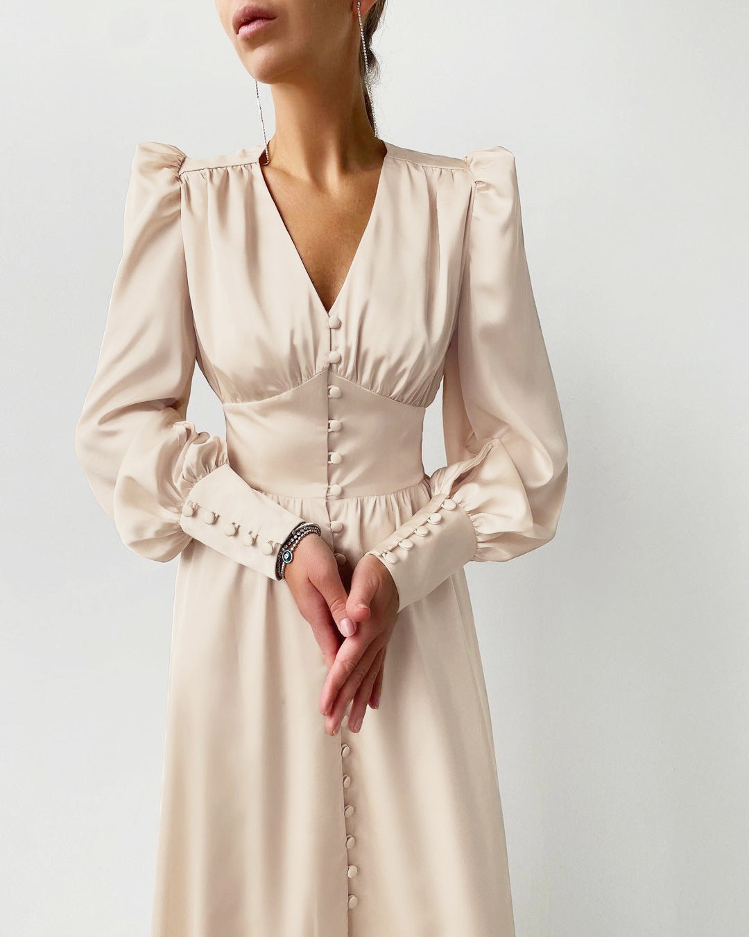 Dress | Elegant Satin Dress with Flowy Silhouette