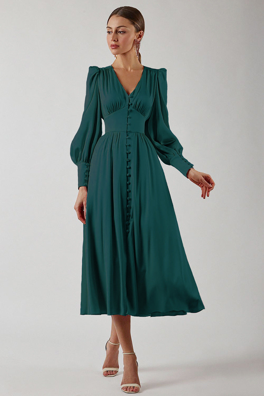 Dress | Elegant Satin Dress with Flowy Silhouette