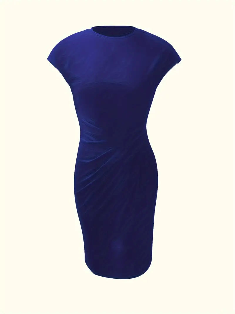 Dress | Solid Color with Scoop Neckline