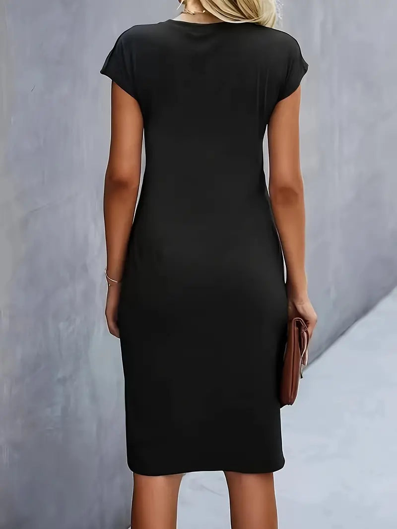 Dress | Solid Color with Scoop Neckline
