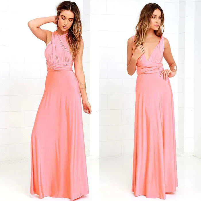 Dresses | Women’s Halter Neck Backless Flowy Maxi Dress