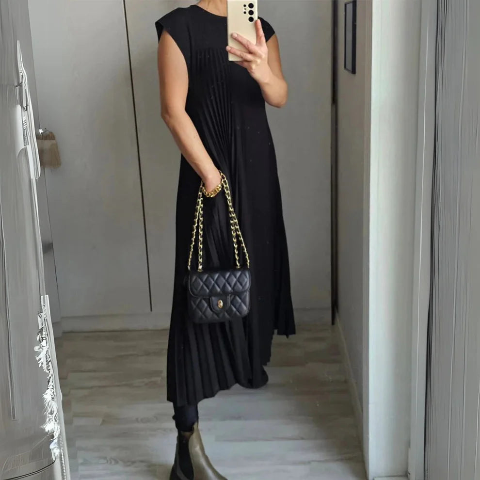 Dresses | Women’s Pleated Sleeveless Flowy Midi Dress