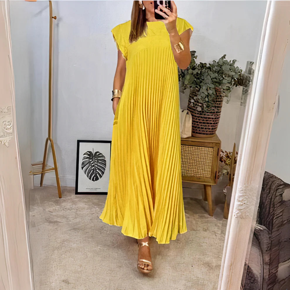 Dresses | Women’s Pleated Sleeveless Flowy Midi Dress