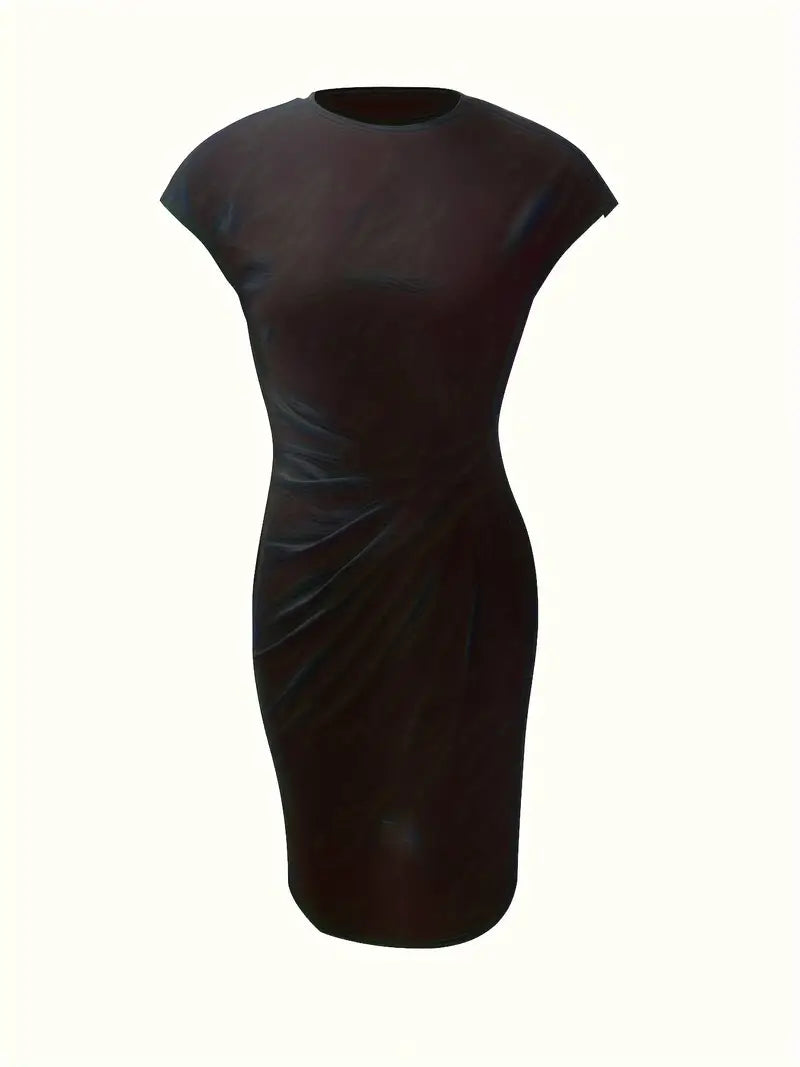Dress | Solid Color with Scoop Neckline