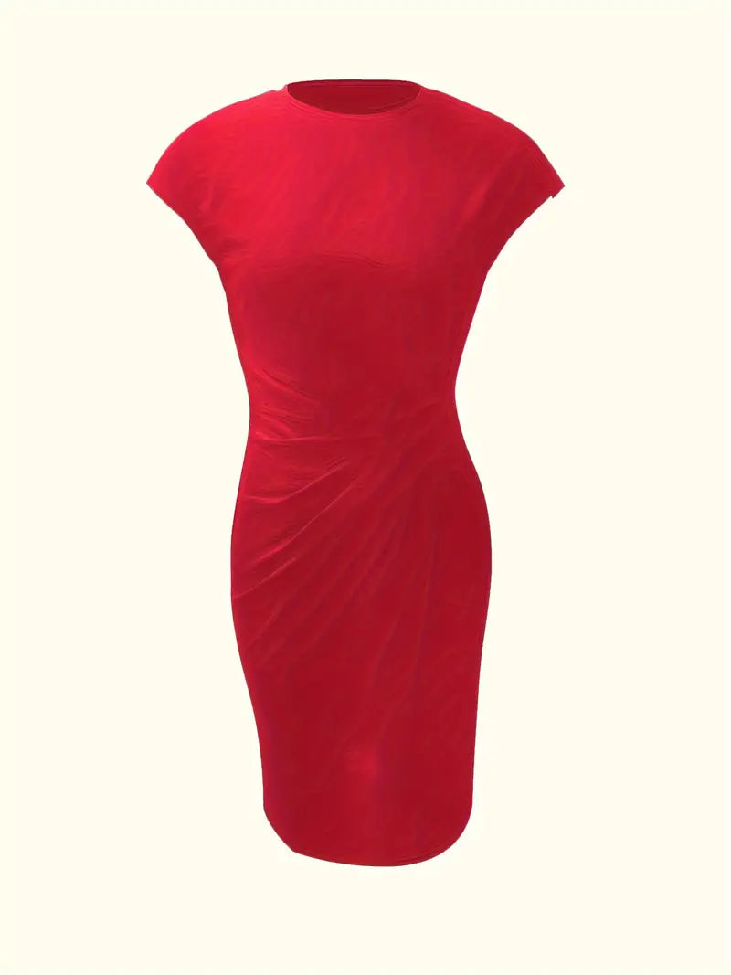 Dress | Solid Color with Scoop Neckline