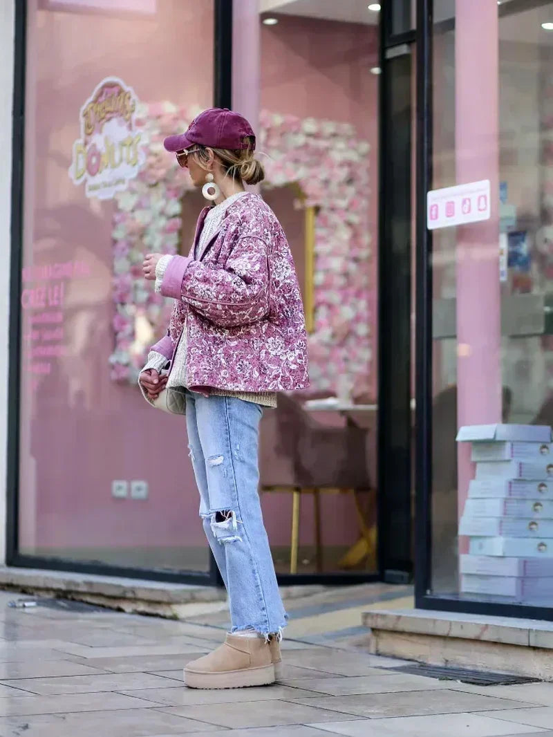 Tops | Women’s Boho Floral Print Button-Down Shirt