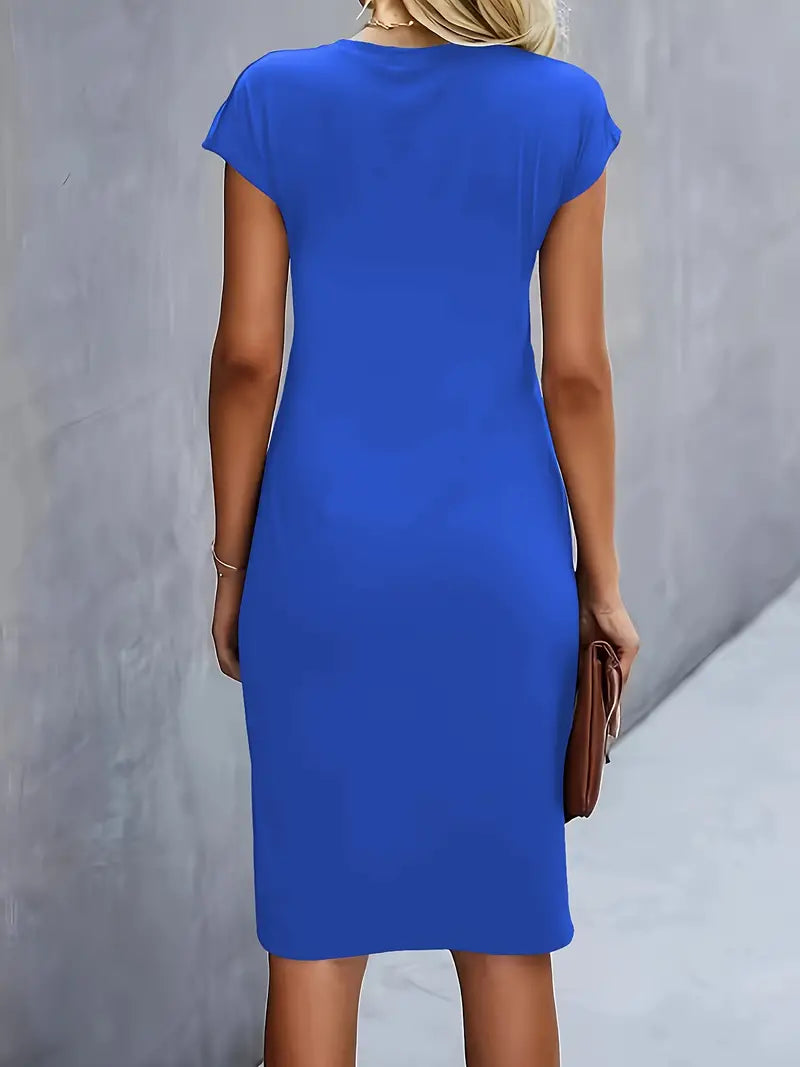 Dress | Solid Color with Scoop Neckline