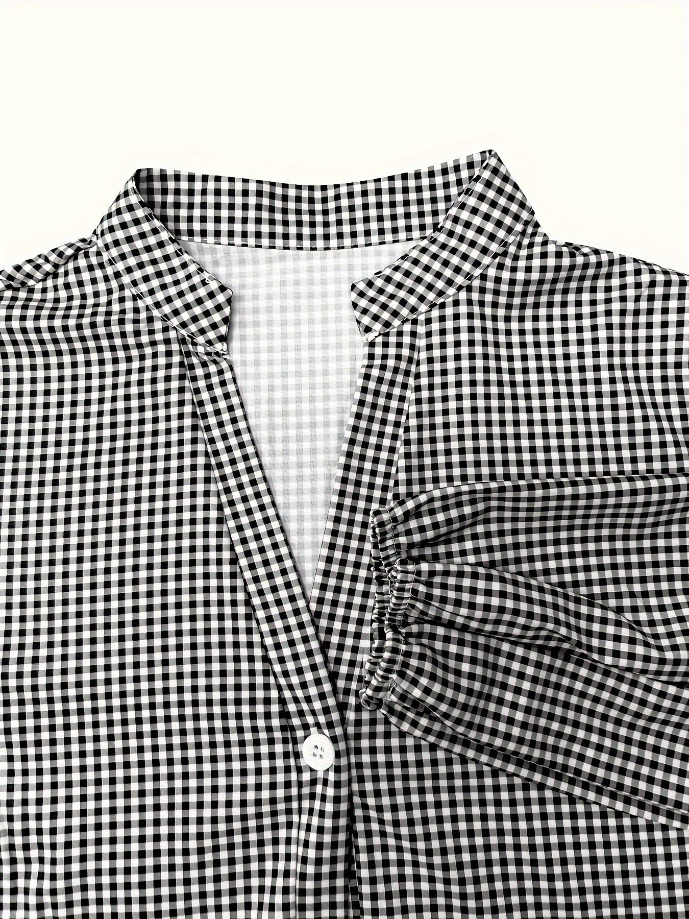 Dresses | Women’s Gingham Checkered Button-Down Mini Dress