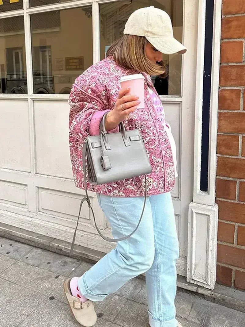 Tops | Women’s Boho Floral Print Button-Down Shirt