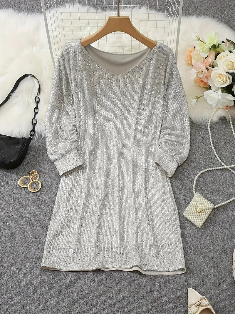 Dress | Sequin Off-Shoulder Bodycon Mini Dress