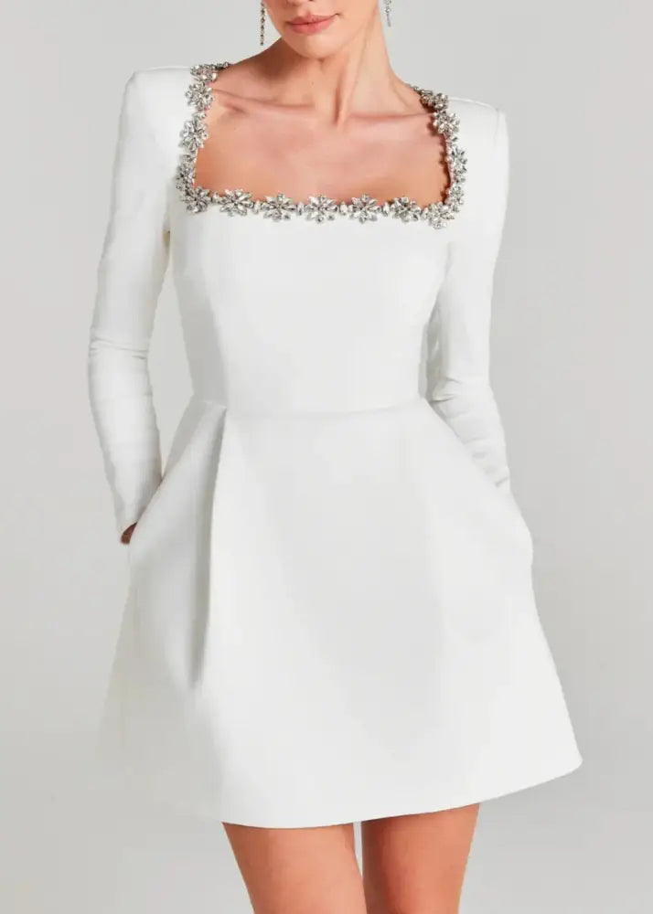 Dress | Fitted Long-Sleeve Mini Dress for Women