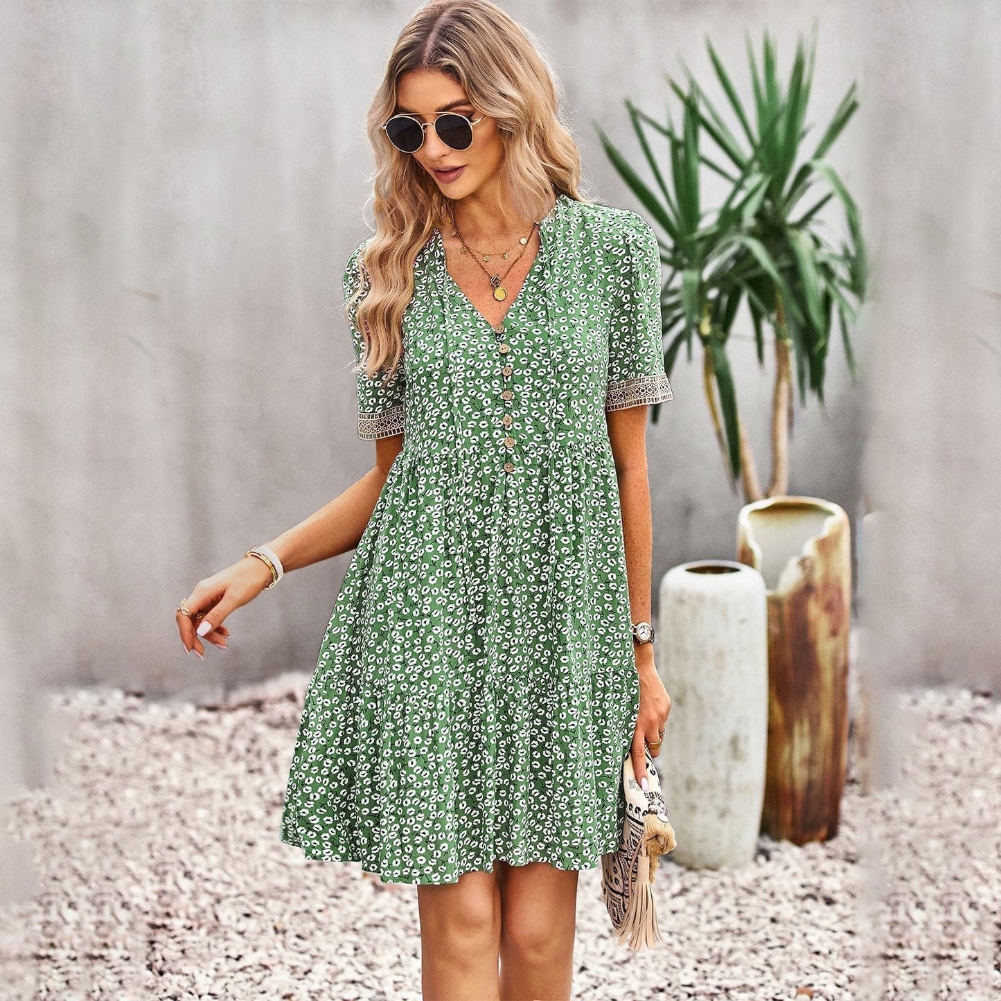 Dress | Cotton Floral Print with Flattering Fit