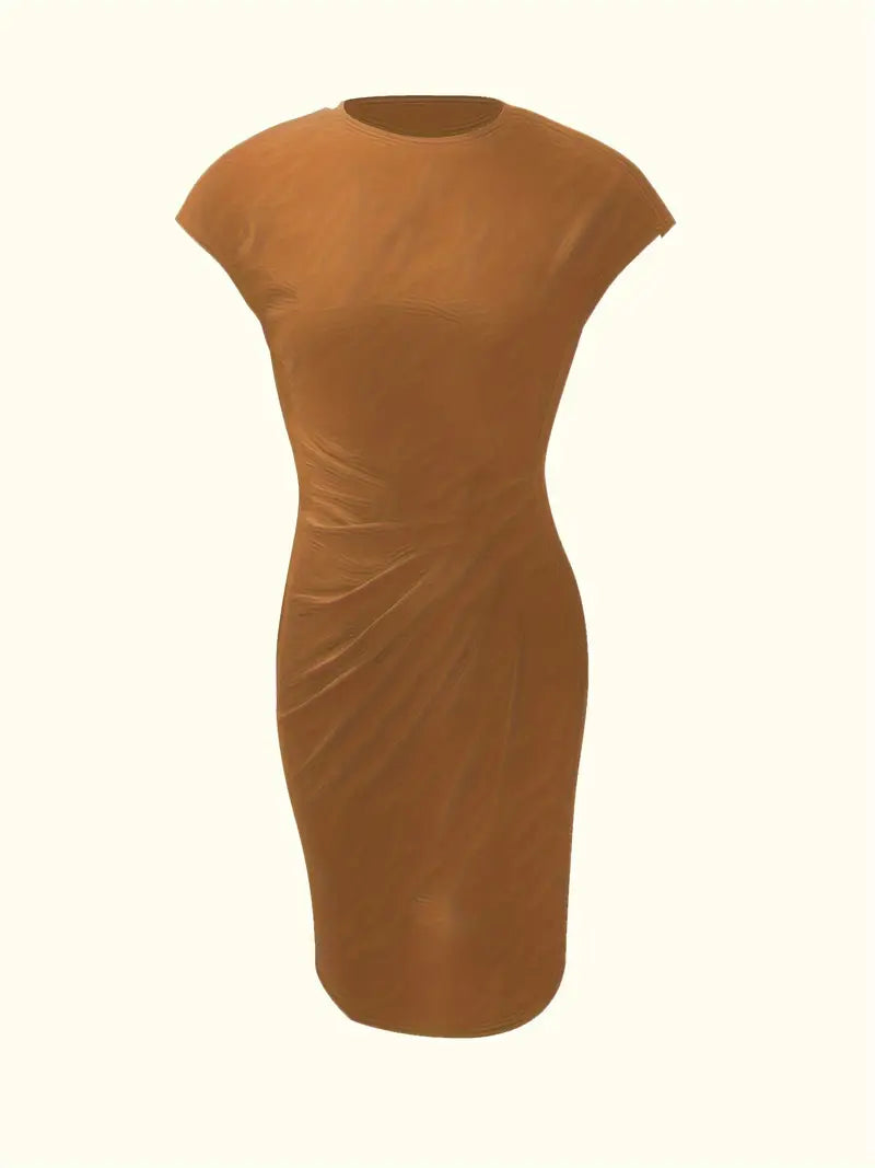 Dress | Solid Color with Scoop Neckline