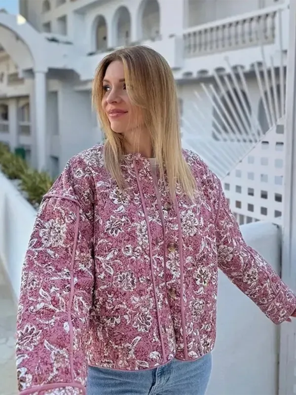 Tops | Women’s Boho Floral Print Button-Down Shirt