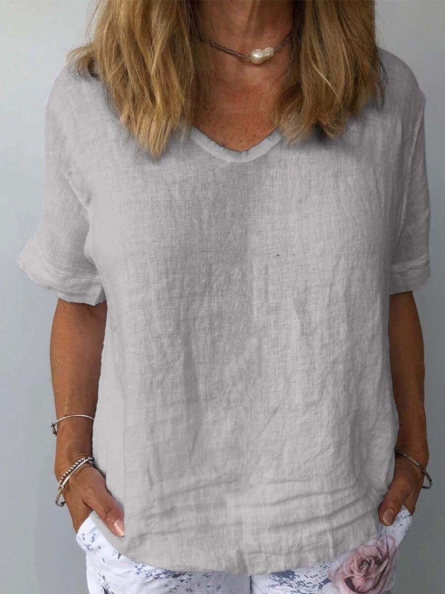 Top | Breathable Cotton Linen Top with All-Season Comfort