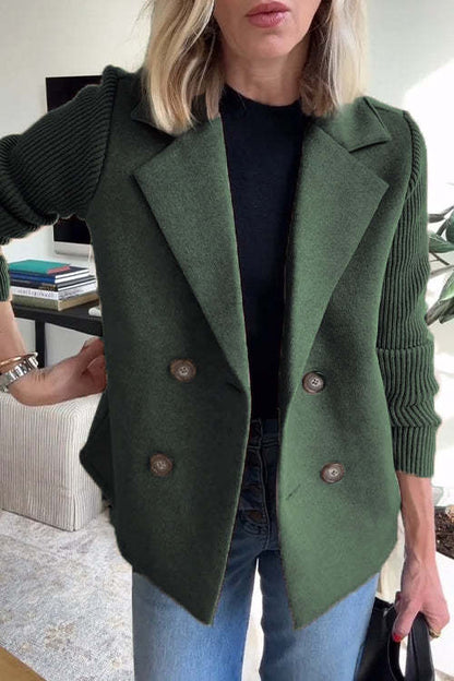 Women’s Spring Coat | Knitted Sleeves