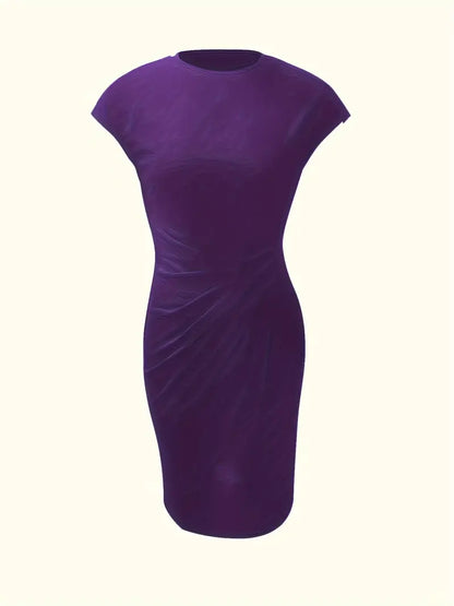 Dress | Solid Color with Scoop Neckline