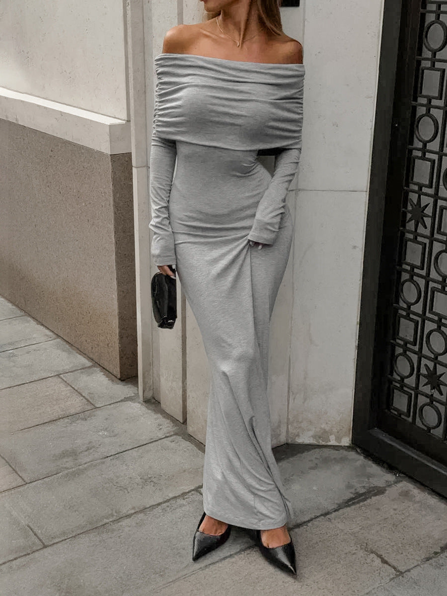 Jumpsuits | Women’s Off-Shoulder Ruched Slim-Fit Long Jumpsuit