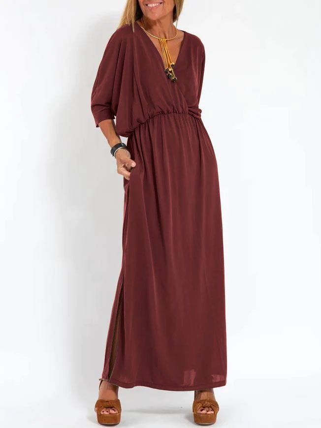 Dresses | Women’s Relaxed V-Neck Maxi Dress with Cinched Waist