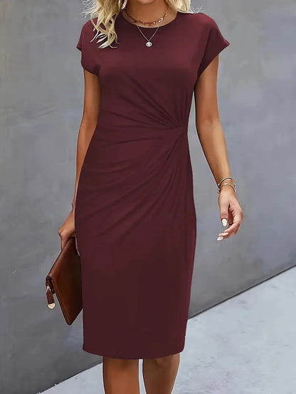Dress | Solid Color with Scoop Neckline