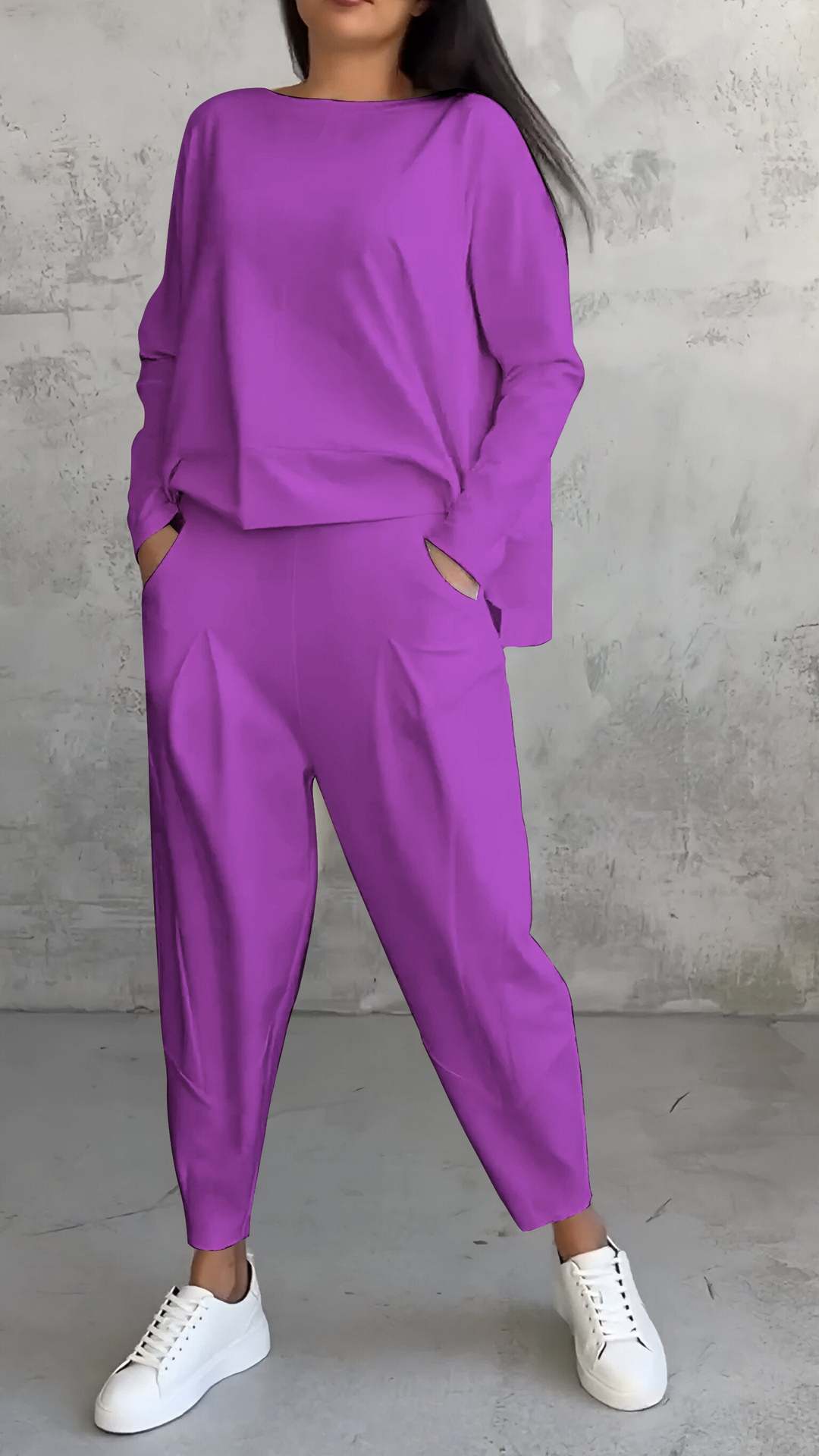 Sets | Women’s Casual Off-Shoulder Sweatshirt and Jogger Pants Lounge Set