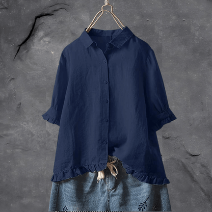 Tops | Women’s Casual Short-Sleeve Loose Button-Up Shirt