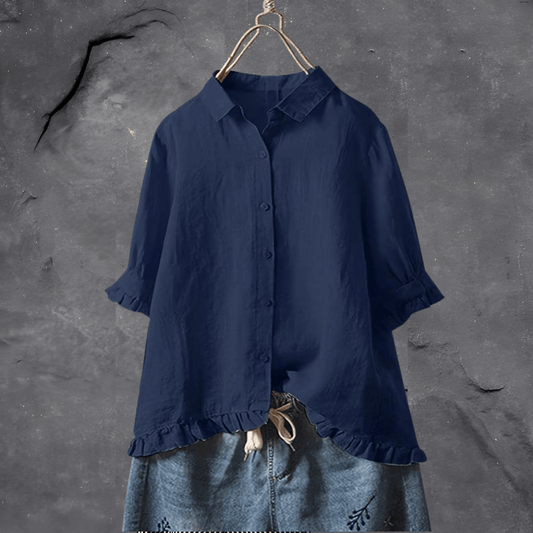 Tops | Women’s Casual Short-Sleeve Loose Button-Up Shirt