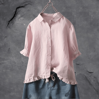 Tops | Women’s Casual Short-Sleeve Loose Button-Up Shirt