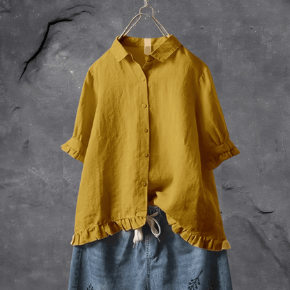 Tops | Women’s Casual Short-Sleeve Loose Button-Up Shirt