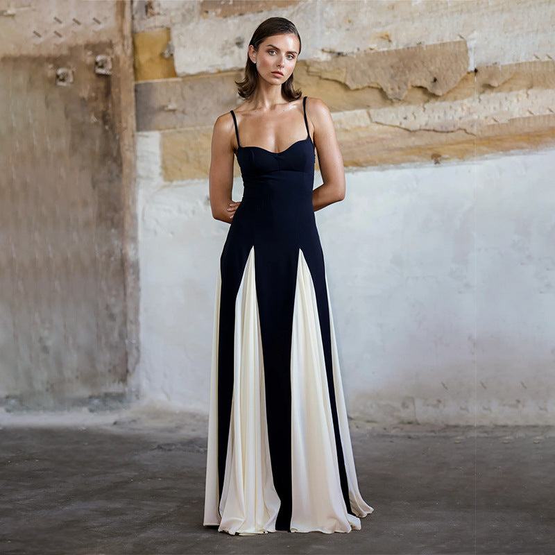 Dresses | Women’s Color Contrast Spaghetti Strap Sling Dress