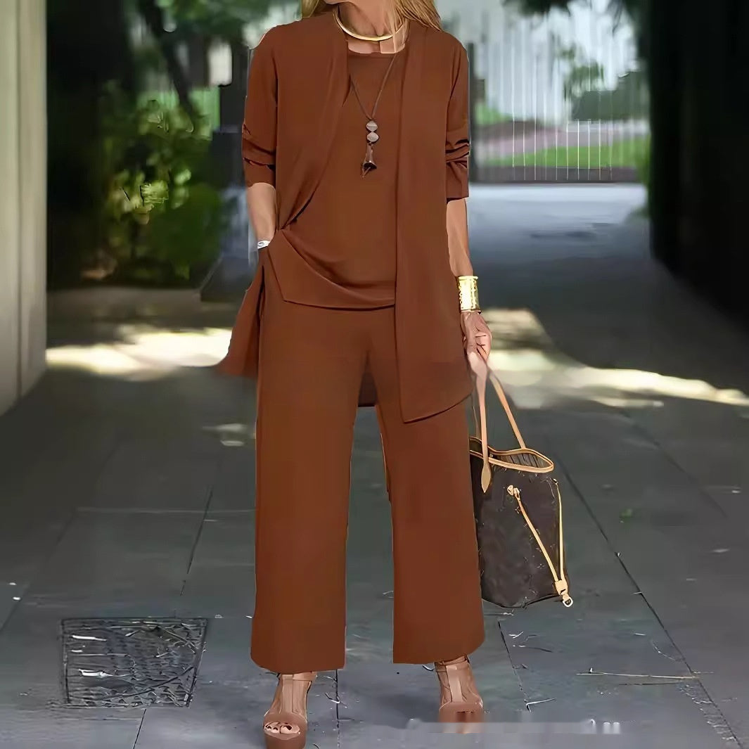 Sets | Women’s Two-Piece Casual Tunic and Wide-Leg Pants Set