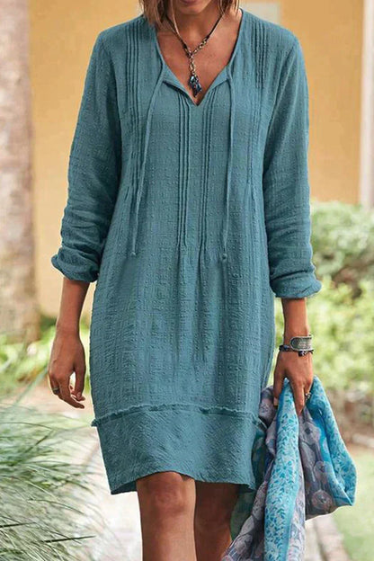 Dresses | Women’s Casual Loose Fit V-Neck Tunic Dress