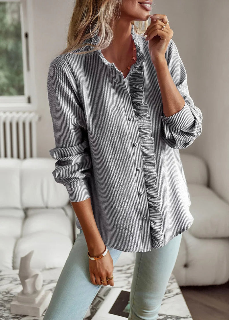 Shirt | Elegant Chiffon Button-Up Shirt for Women