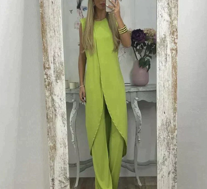 Set | Asymmetrical Sleeveless Tunic and Pants