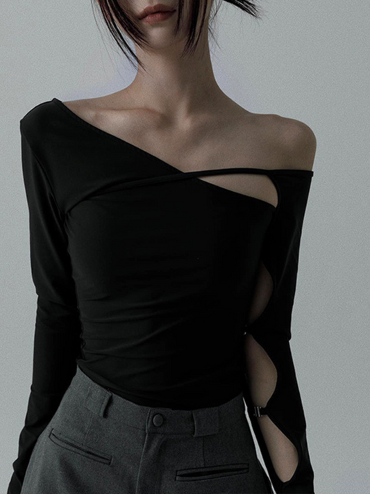 Tops | Women’s Asymmetric One-Shoulder Cutout Top