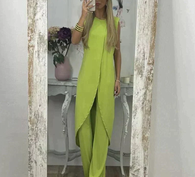 Set | Asymmetrical Sleeveless Tunic and Pants