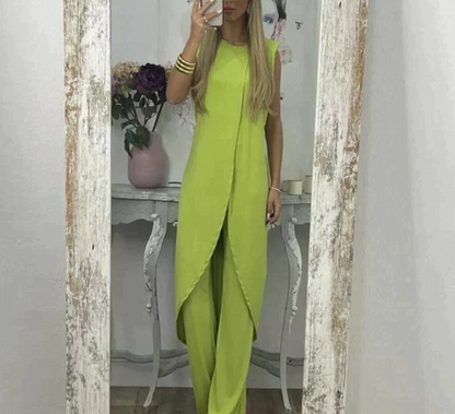 Set | Asymmetrical Sleeveless Tunic and Pants