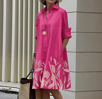 Dresses | Women’s Casual Button-Down A-Line Shirt Dress