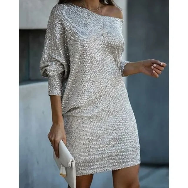 Dresses | Women’s Sequin Off-Shoulder Party Mini Dress