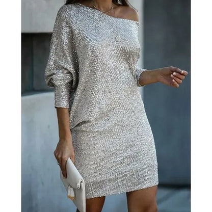 Dresses | Women’s Sequin Off-Shoulder Party Mini Dress