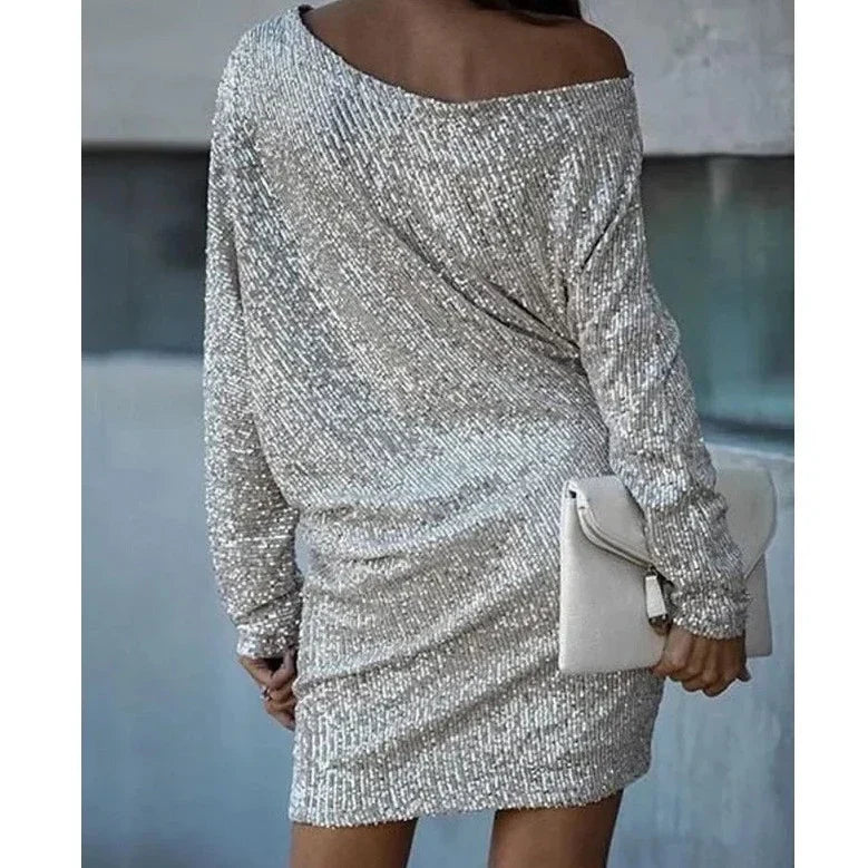 Dresses | Women’s Sequin Off-Shoulder Party Mini Dress
