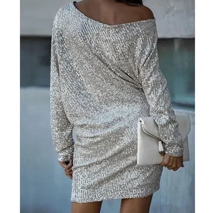 Dresses | Women’s Sequin Off-Shoulder Party Mini Dress
