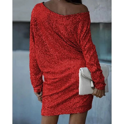 Dresses | Women’s Sequin Off-Shoulder Party Mini Dress
