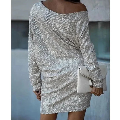 Dress | Sequin Off-Shoulder Bodycon Mini Dress