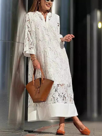 Dresses | Women’s Lace V-Neck Kaftan Midi/Maxi Dress