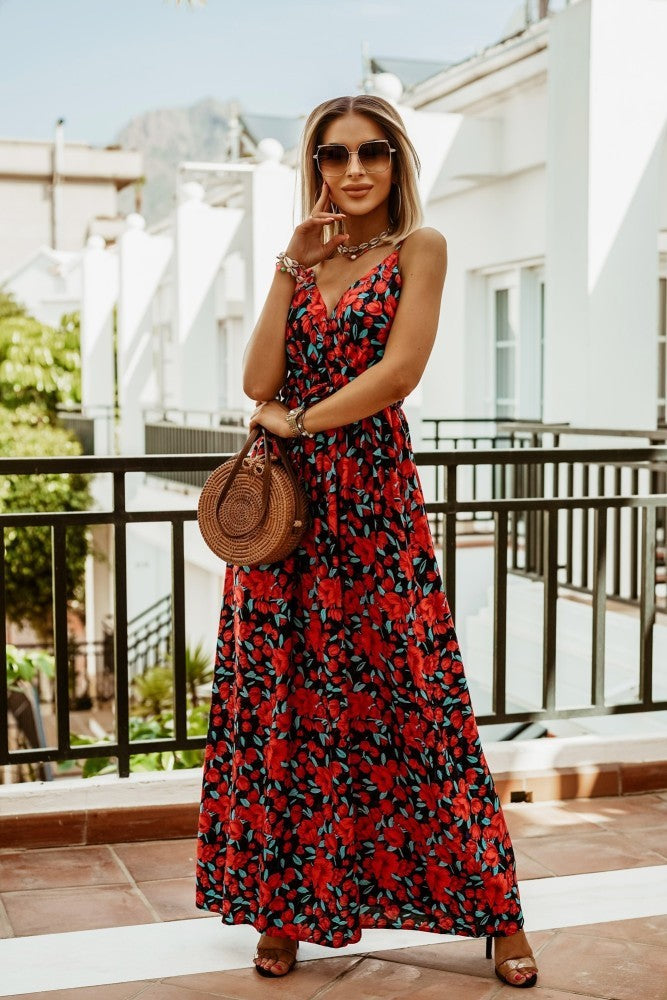 Dresses | Women’s Floral Print Spaghetti Strap Maxi Dress