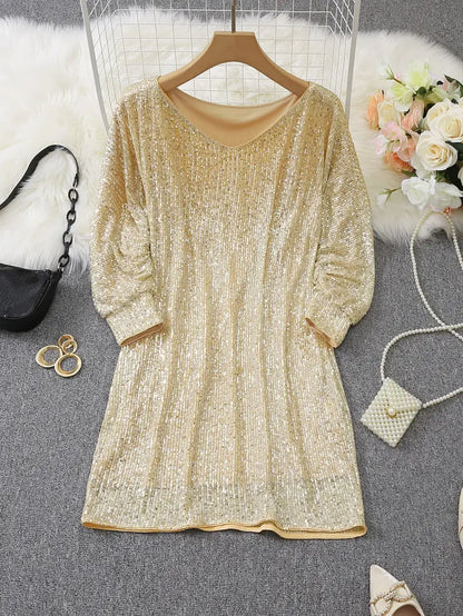 Dress | Sequin Off-Shoulder Bodycon Mini Dress