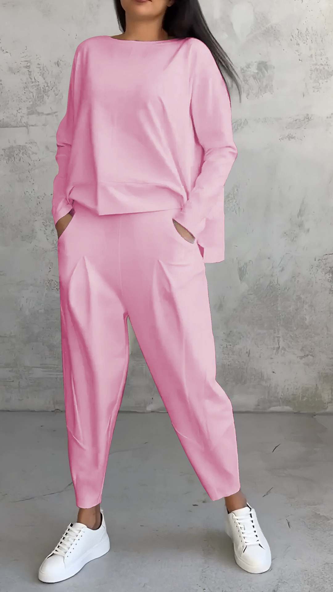 Sets | Women’s Casual Off-Shoulder Sweatshirt and Jogger Pants Lounge Set