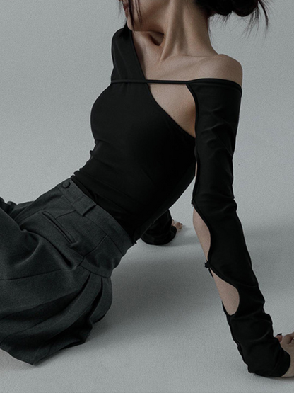 Tops | Women’s Asymmetric One-Shoulder Cutout Top