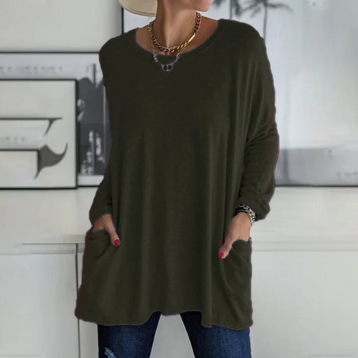 Tunic | Oversized Long Sleeve with Side Pockets